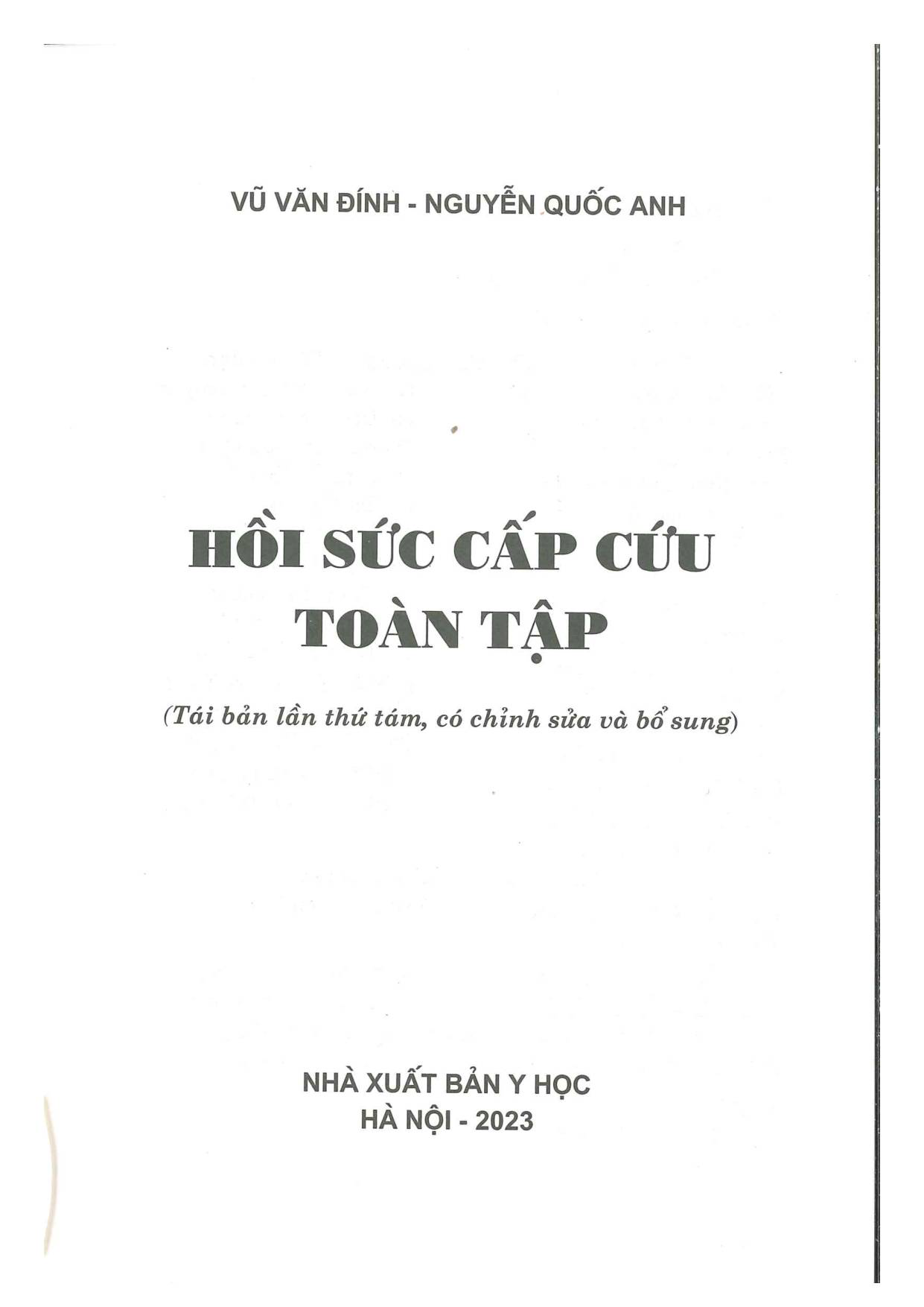Hồi sức cấp cứu toàn tập
